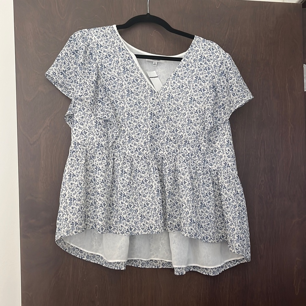 NWT Madewell Floral Top, Size XL